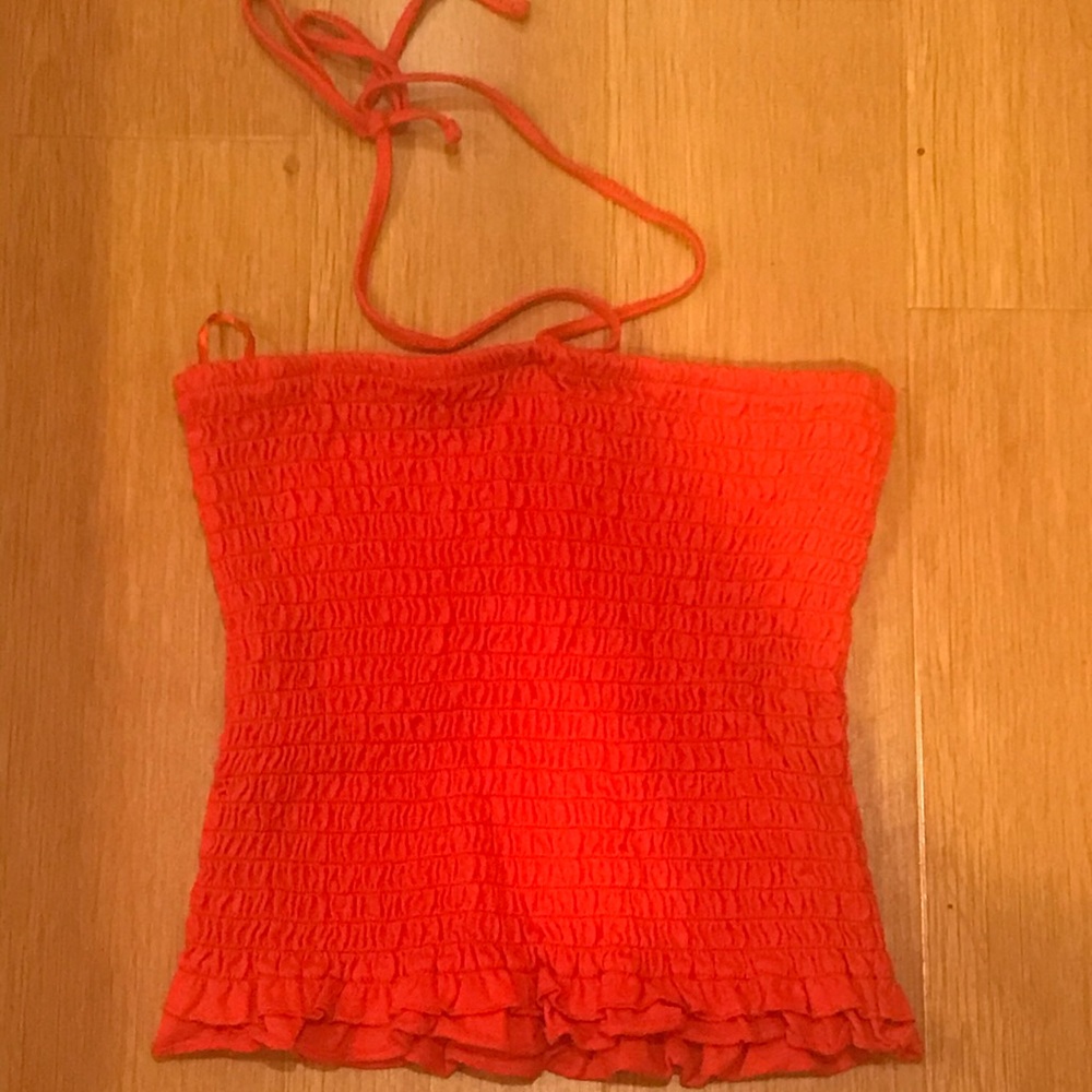 Red halter top